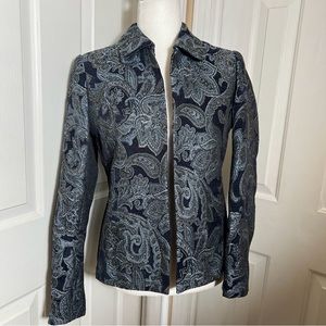 Vintage Roth Le Covan California Size 4 Gray Black Tapestry Lined Jacket